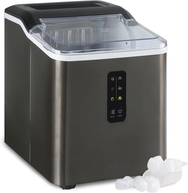 Klarstein Eiswürfelmaschine für Zuhause Camping Gastro, Schnelle Mini Eiswürfelmaschine Klein, Profi