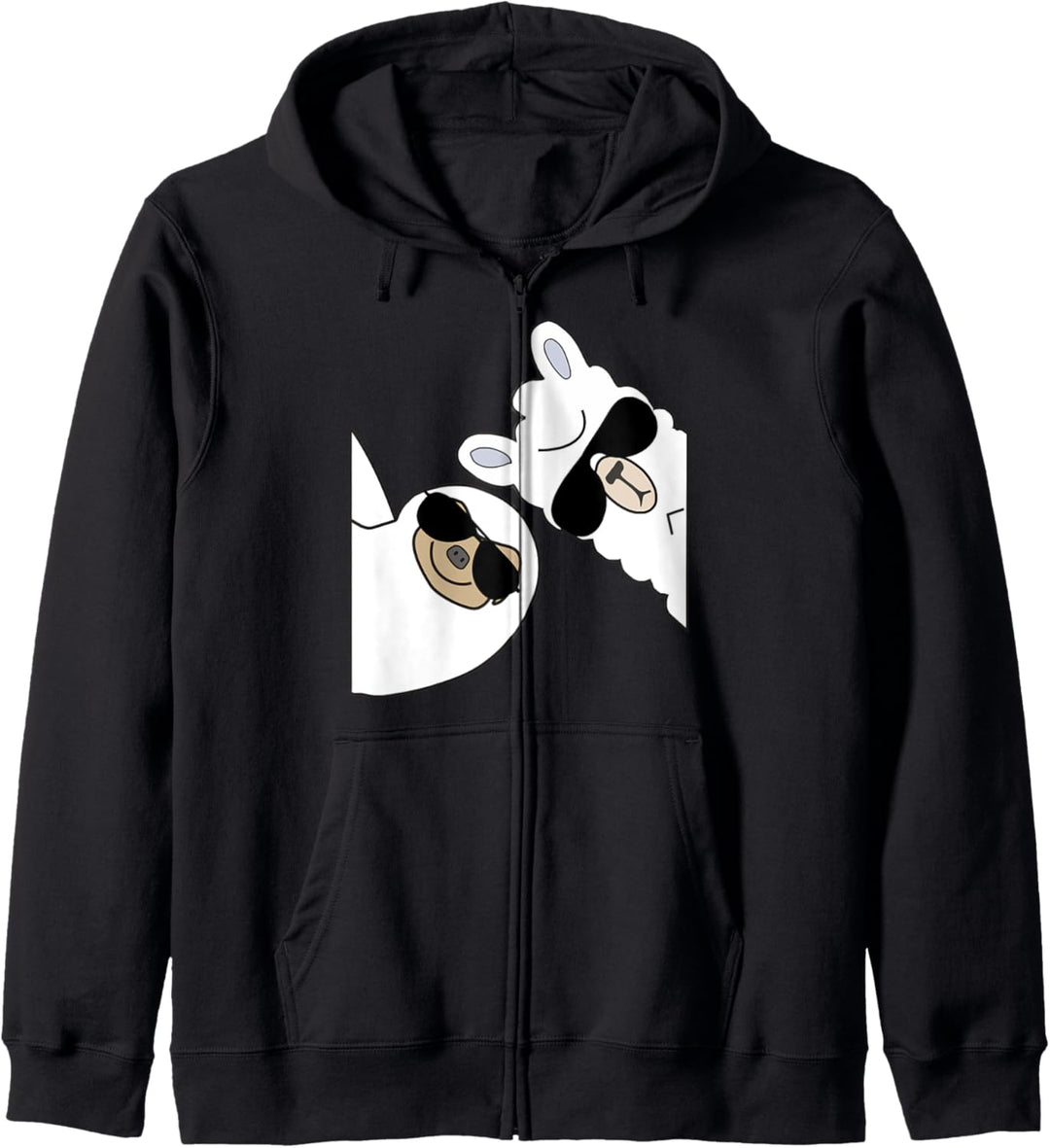 FUN FAULTIER MIT LAMA ALPAKA Kapuzenjacke