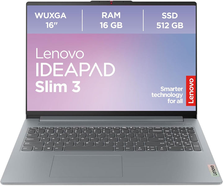 Lenovo IdeaPad Slim 3 Laptop | 16" WUXGA Display | AMD Ryzen 5 | AMD Radeon Grafik | 16GB RAM | 512G