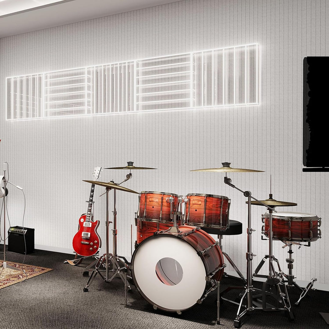 LZQ Akustikpaneel Akustikplatten Selbstklebend 120x60cm Wandpaneel Schalldämmung Akustik Wandverklei