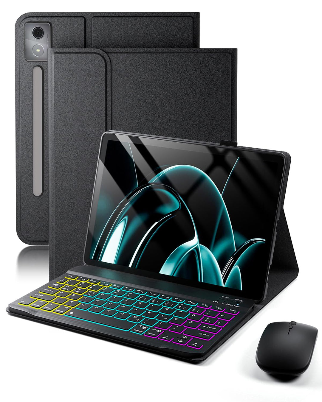 für Lenovo Idea Tab Pro 12.7 Zoll (2025) Hülle mit Kabelloses Bluetooth Deutsch (QWERTZ) Beleuchtete