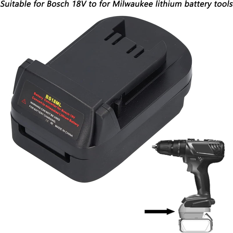 BS18ML Adapter, 18V Batterieadapter Konverter für 18V zu Milwaukee Lithium Power