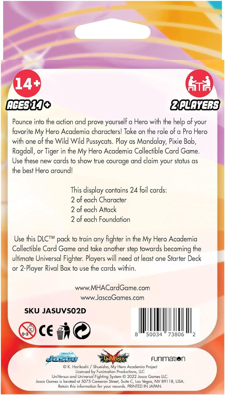 Jasco Games 76016 My Hero Academia Wild Pussycats Cardgame, Mehrfarbig, Starter Decks Starter Decks
