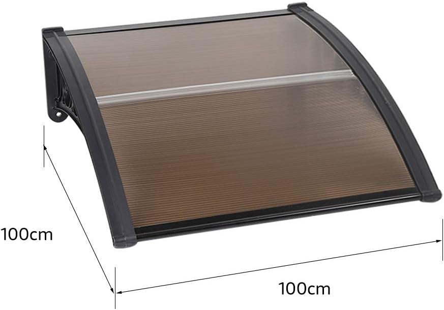 Vordach für Haustür, Überdachung Haustür aus Aluminium und Kompletten Polycarbonat-Hohlkammerplatte,