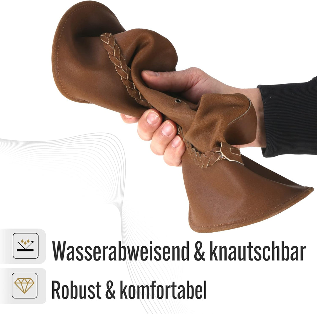 Perth Western Cowboy Reiten Leder Sonnen Hut in versch. Farben M Schwarz, M Schwarz