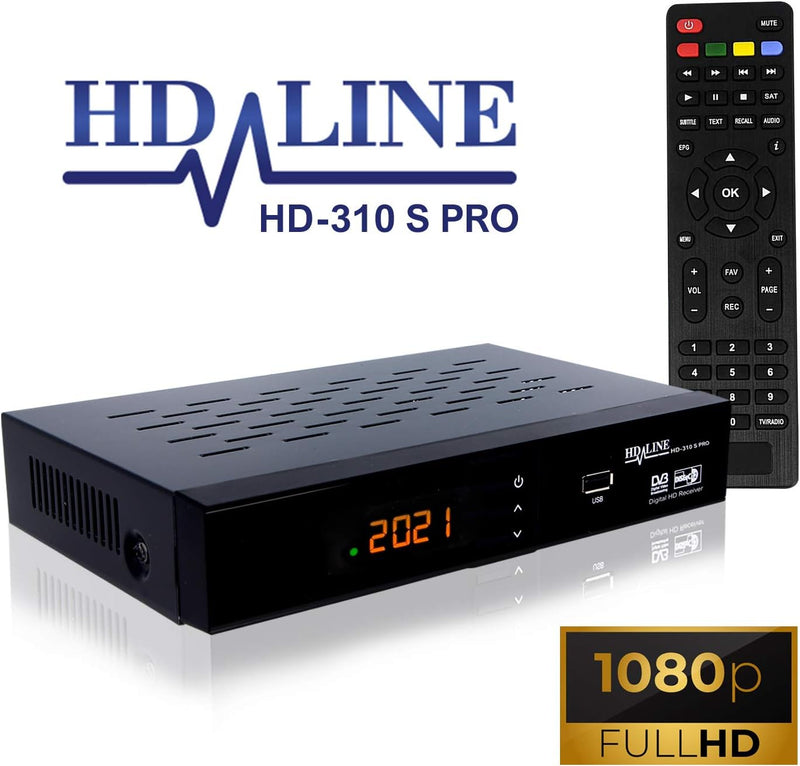 hd-line 310S PRO Receiver Satellit HD Digitaler Satelliten Receiver HDMI DVB S2 Receiver für Sat HD