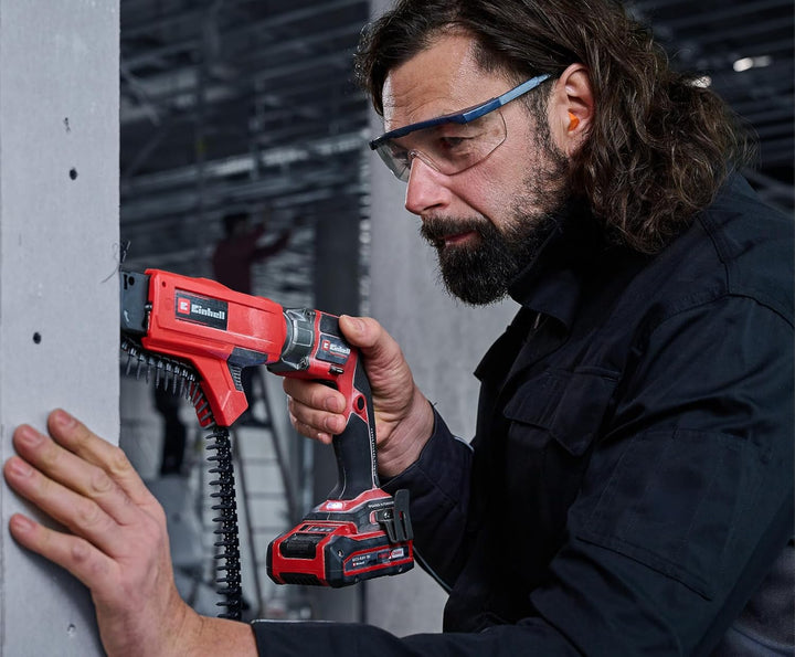 Einhell Professional Akku-Trockenbauschrauber TP-DY 18 Li BL + Magazine Power X-Change (18 V, Brushl