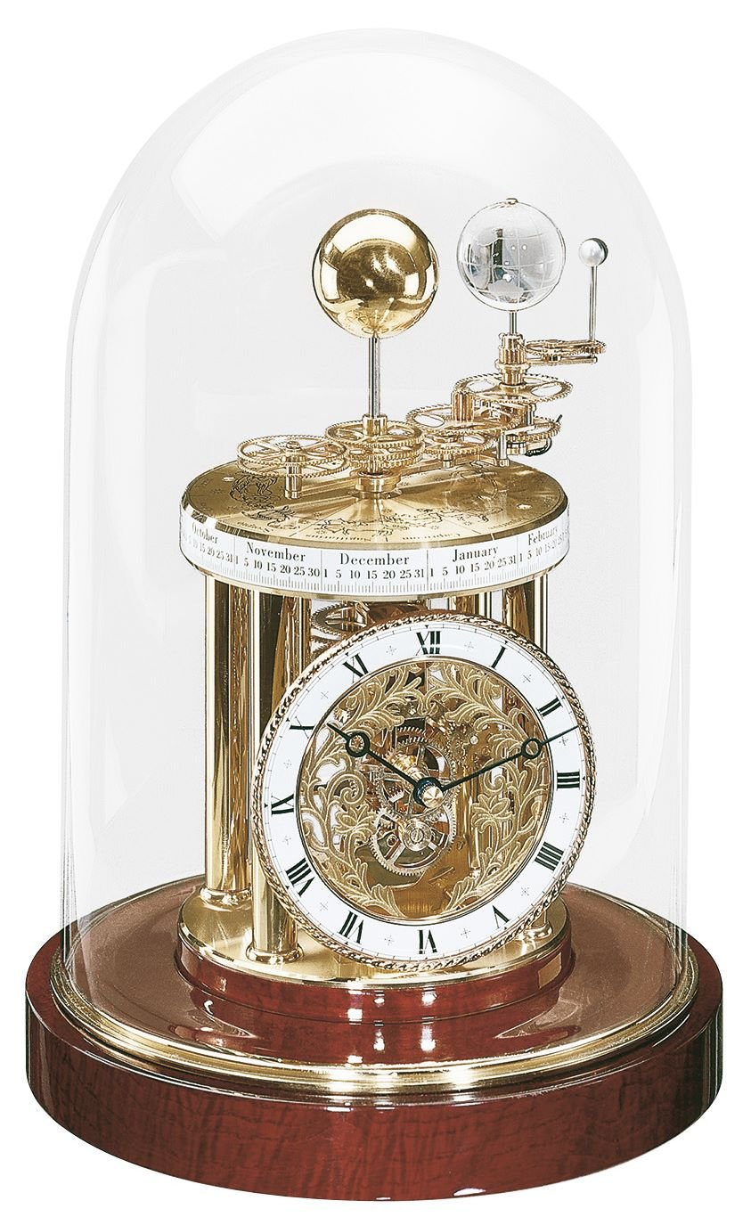 Hermle Uhrenmanufaktur Tischuhr, Braun, Ø 21cm x 28,5cm, 22836-072987, Braun