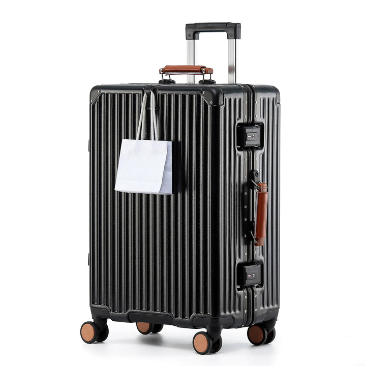Aoliwei Aluminium-Rahmen Reisekoffer M (64cm) – Premium Hartschalen-Trolley für 4-6 Tage Reisen, mit