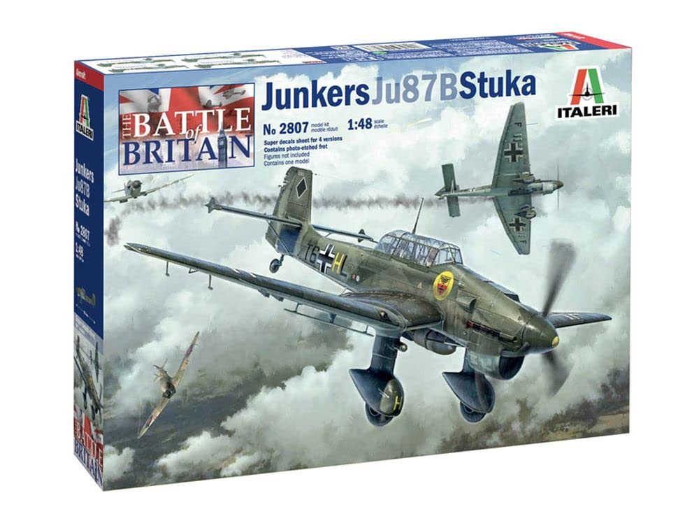 Italeri 2807S 1:48 Junkers JU-87B Stuka Bat.o.Brit, Modellbau, Bausatz, Standmodellbau, Basteln, Hob