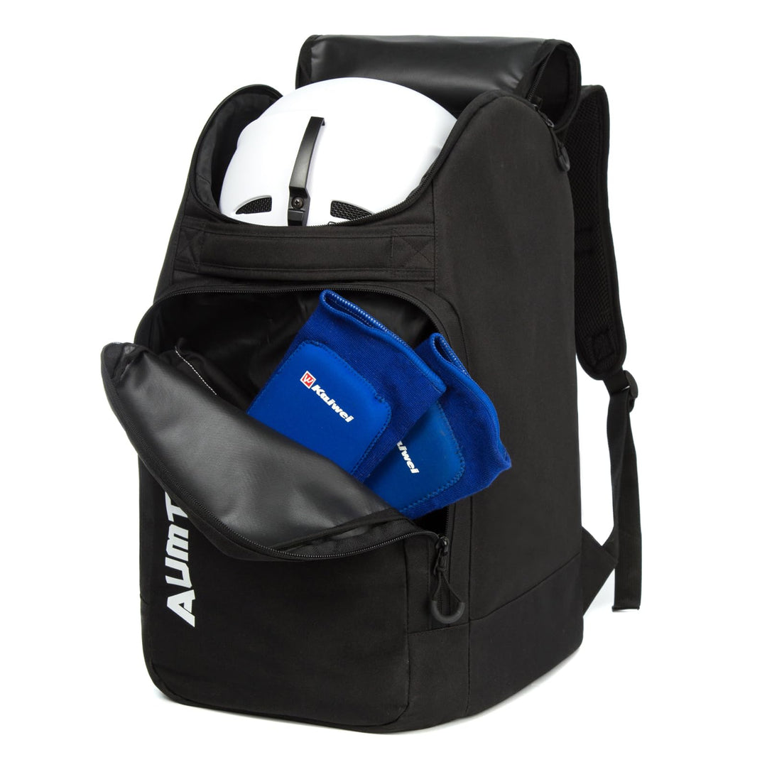 AUMTISC Skischuhtaschen mit Helmfach und Rucksackgurten, Skirucksack Skischuhrucksack mit Helmtasche