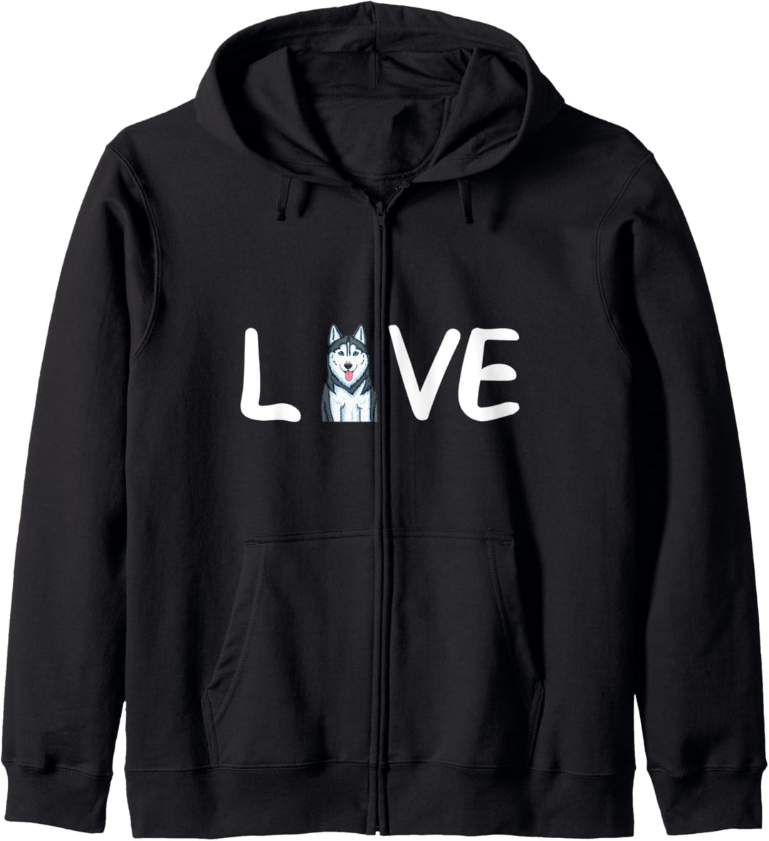 Siberian Husky Liebe Herz Siberian Husky Love Kapuzenjacke
