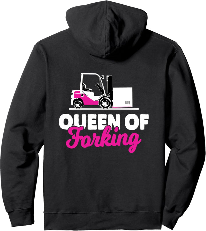 Gabelstaplerfahrer-Design auf der Rückseite der Kleidung Pullover Hoodie