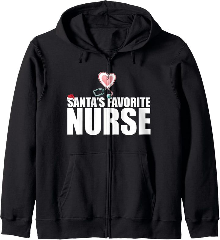 SANTA'S FAVORITE NURSE krankenschwester Weihnachts Meme Kapuzenjacke