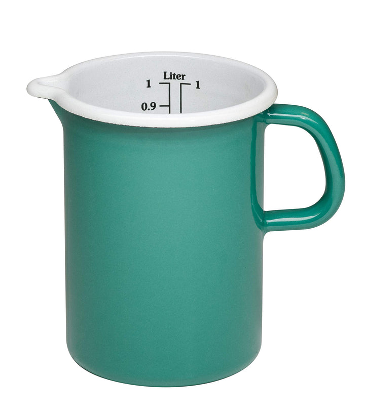 Riess, 0338-111, Küchenmass 1L, SONDEREDITON Nature Green Dark,Emaille, Grün, 0,431kg, 1 Liter, 16,3
