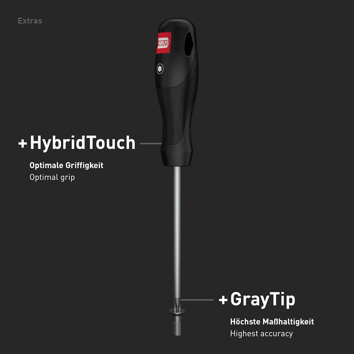 TORX® Schraubendreher Set 8tlg, TX6–TX30, mit HybridTouch & GrayTip (INBUS® 73707) 8× TX (TX6 – TX30