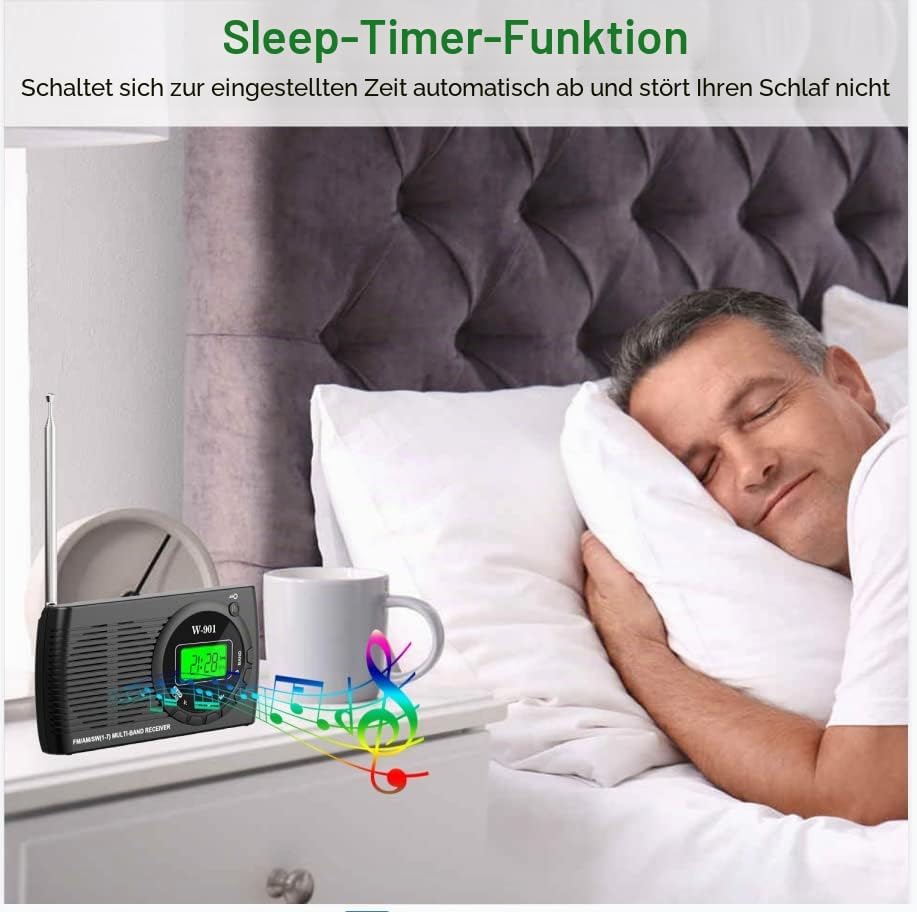 Tendak Tragbares Radio, kleines tragbares Radio FM/AM (MW) /SW, Transistor Radio mit hervorragendem