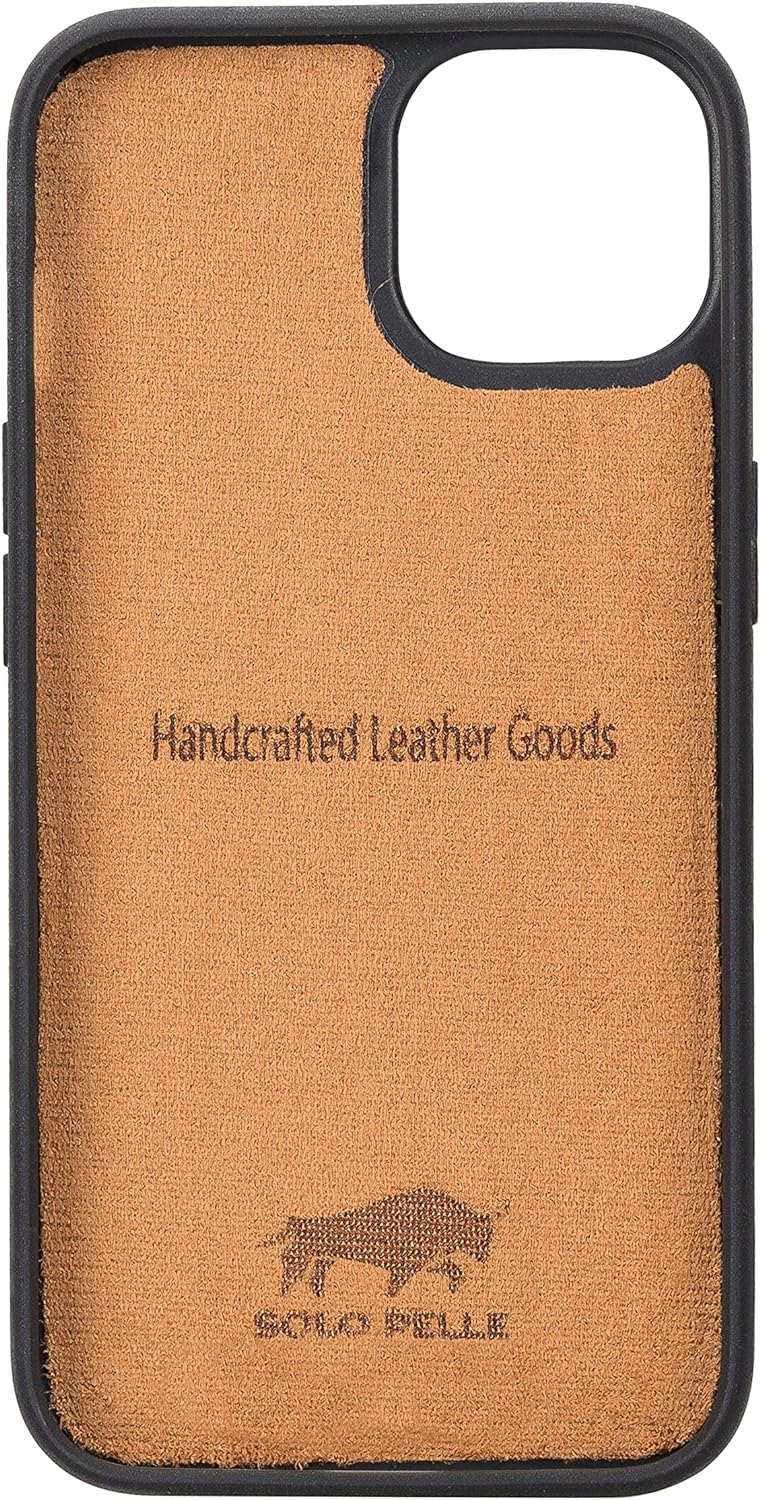 Solo Pelle Lederhülle kompatibel für iPhone 14 in 6.1 Zoll abnehmbare Hülle (2in1) inkl. Kartenfäche