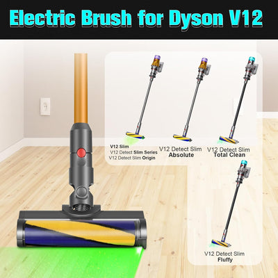 RUKHOOL LED Bürste Bodendüse für Dyson V12 Detect Slim Ersatzteile Ersatzbürste Staubsauger Zubehör