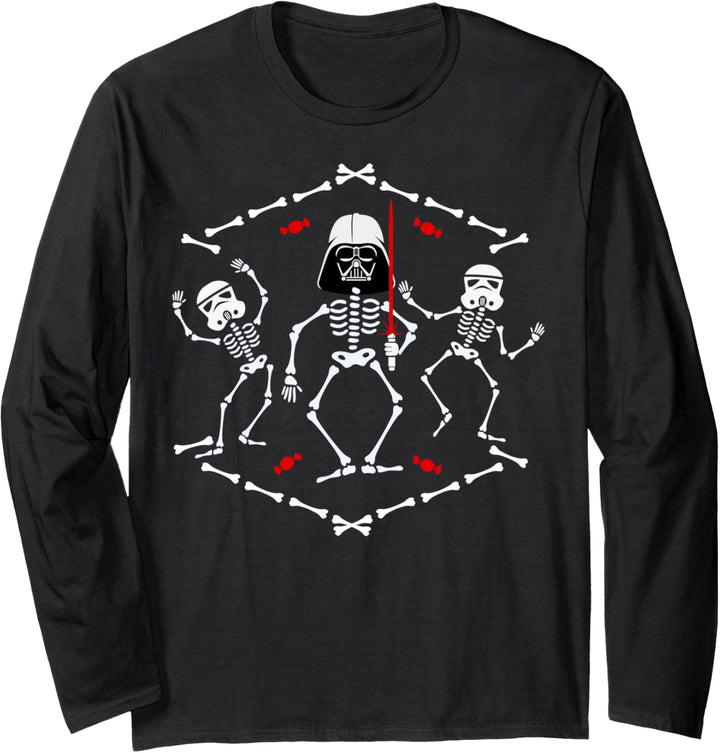 Star Wars Darth Vader & Skeleton Troopers Halloween Poster Langarmshirt