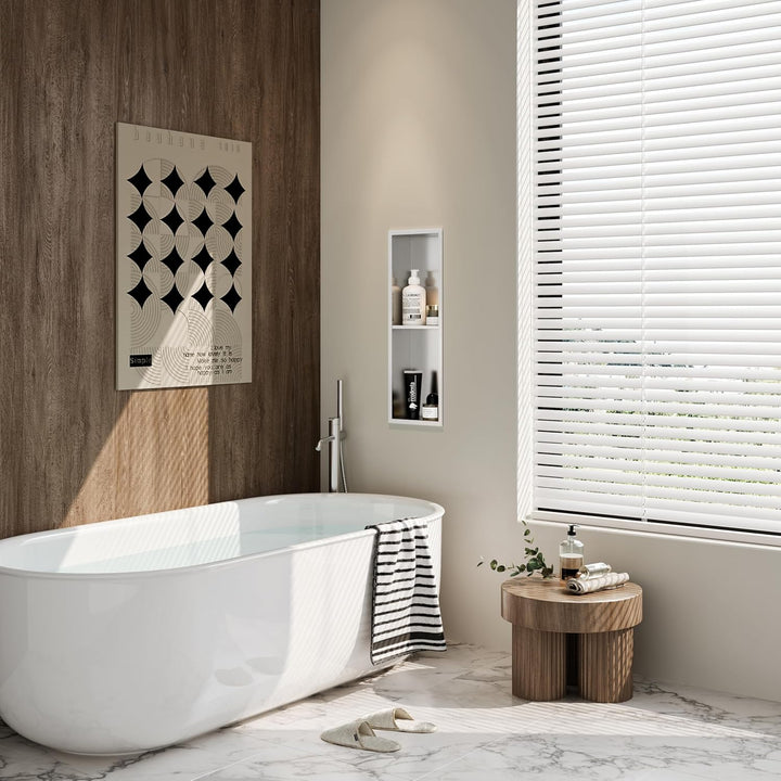 Neodrain Wandnische Dusche Edelstahl Duschnische mit Regal Doppelnische für Badezimmer 60 x 20 cm, G