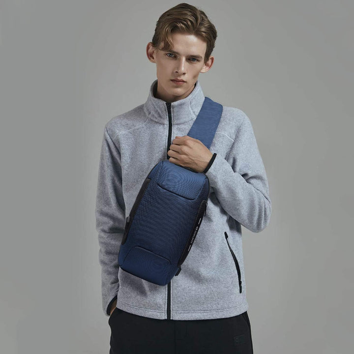 FANDARE Neu Brusttasche Diebstahlsicherung Sling Bag für 10,5 Zoll Tablet Herren Damen Schulranzen U