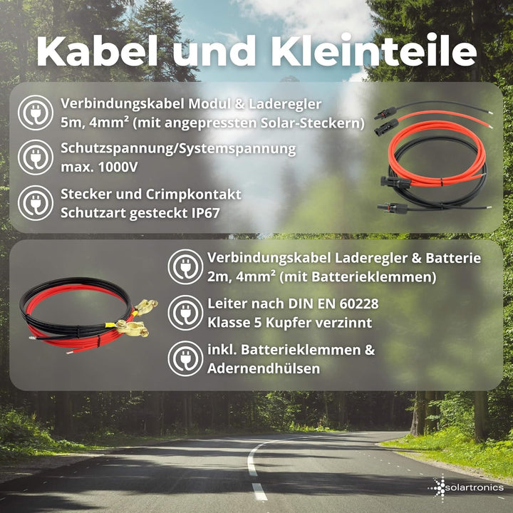 solartronics Komplettset 1x130 Watt Solarmodul 600 Watt Wandler Laderegler Photovoltaik Inselanlage
