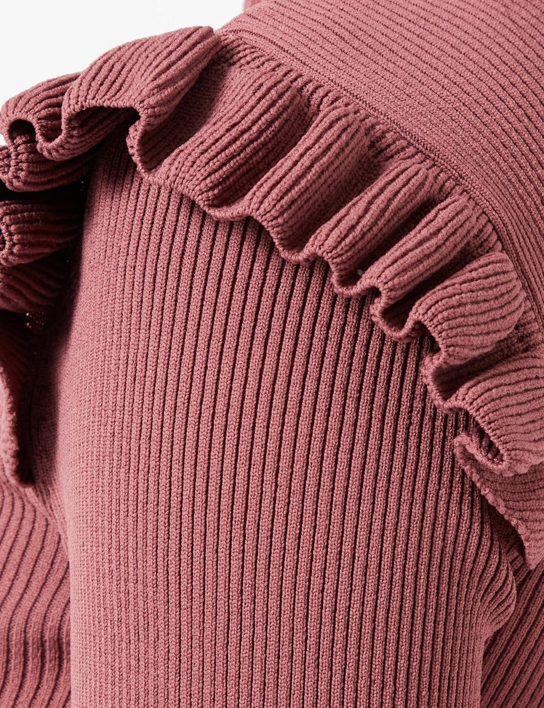 ONLY Damen Onlsia Sally Ruffle Ls KNT Noos Pullover XS Rose Brown, XS Rose Brown
