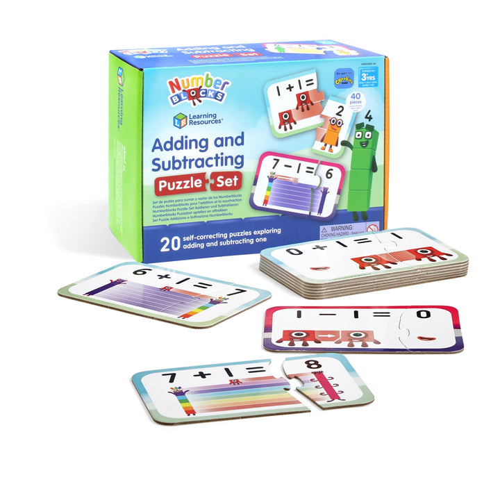 Learning Resources Numberblocks Puzzle-Set Addieren und Subtrahieren, Numberblocks-Puzzlespiel, Math