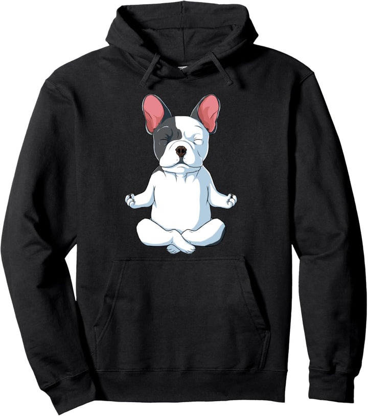 Yoga Frenchie Hund Französische Bulldogge Pullover Hoodie