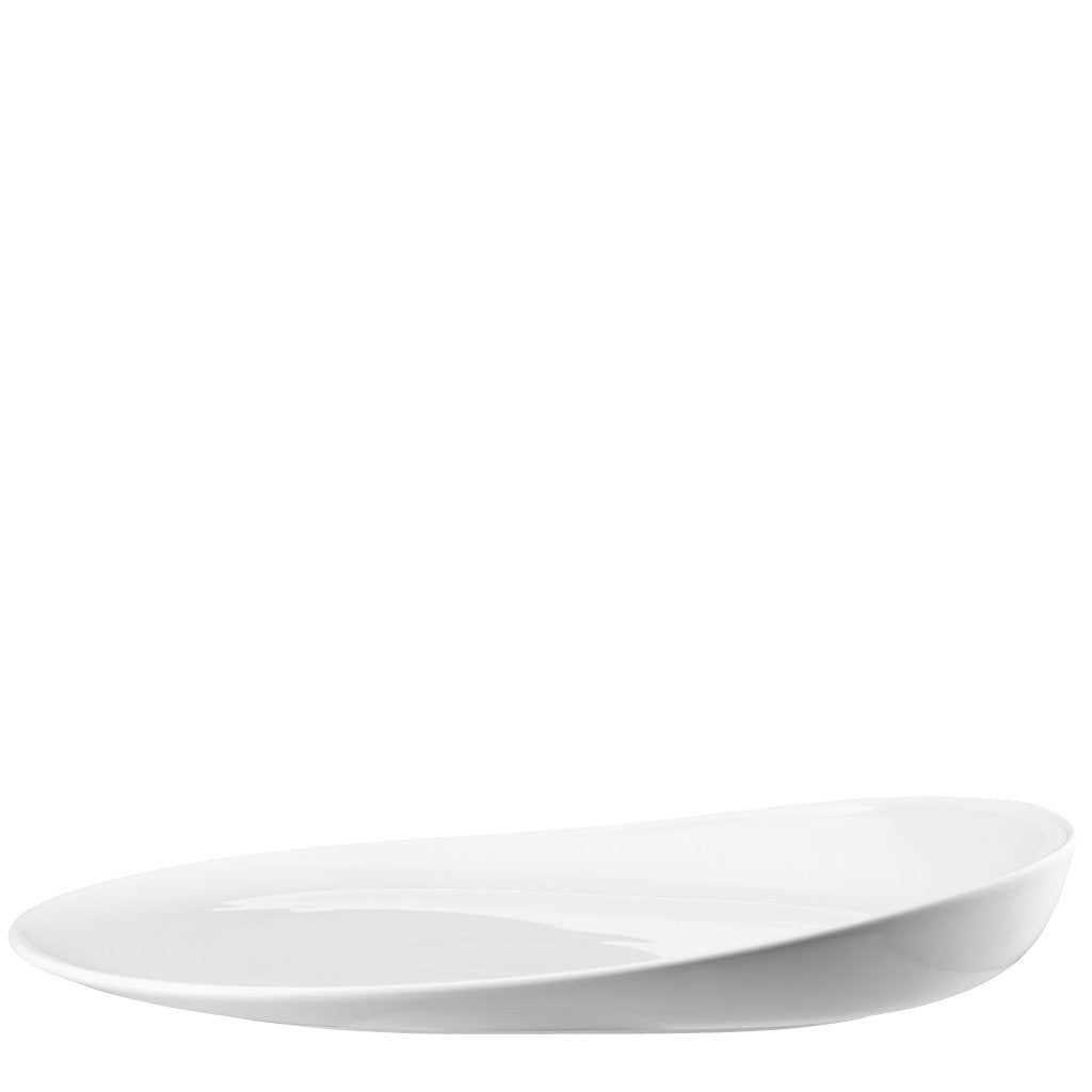 Thomas ONO oval 34 x 26 cm (flach/tief) Teller, Porzellan, Weiss, 32 x 32 x 3 cm