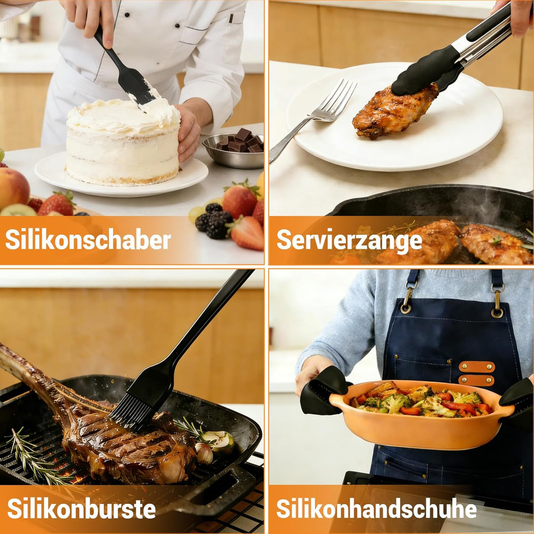 COSORI Heissluftfritteuse Zubehör für COSORI Dual Blaze Airfryer 8,5 L, Airfryer Zubehör enthält Sil