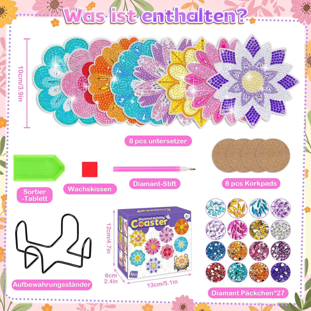 Basteln Mädchen 8 9 10 7 Jahre: Geschenke für Mädchen 7 8 9 10 11 Jahre Diamond Painting Kinder Blum
