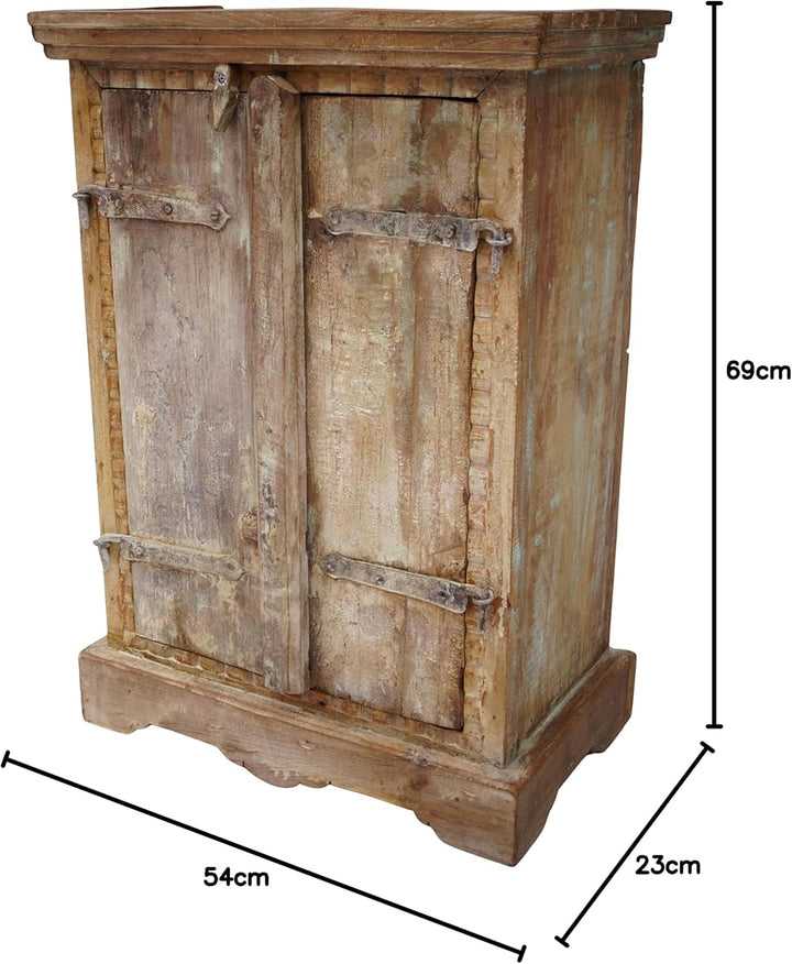 GURU SHOP Vintage Beistellschrank, Kommode, Nachttischschrank, Flurschrank - Modell 33, 69x47x28 cm