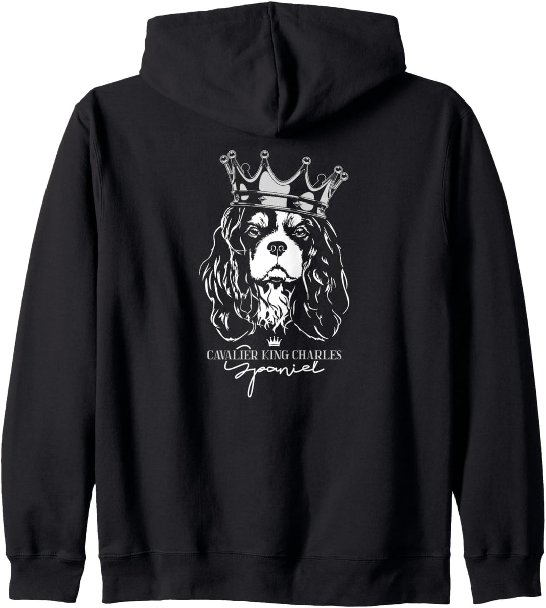 Lustiger Cavalier King Charles Spaniel Hund Hunde Portrait Kapuzenjacke