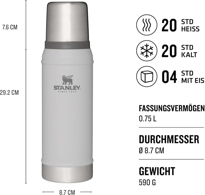 Stanley Classic Legendary Thermosflasche 750 ml - Thermos Hält 20 Stunden Heiss Oder Kalt - Edelstah