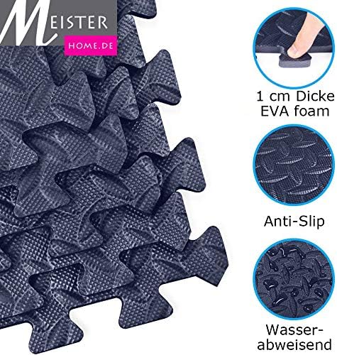 Meisterhome 60x60x1cm Schutzmatten Set Puzzlematte Bodenschutz Matte - Puzzle Bodenschutzmatten Unte