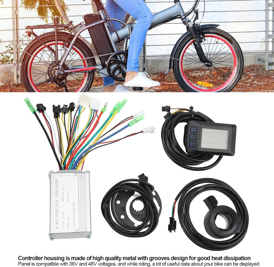 VGEBY Elektrofahrrad-Controller-Kit, Elektrofahrrad-Motorsteuerung 15A Gemeinsamer Controller 36V 48