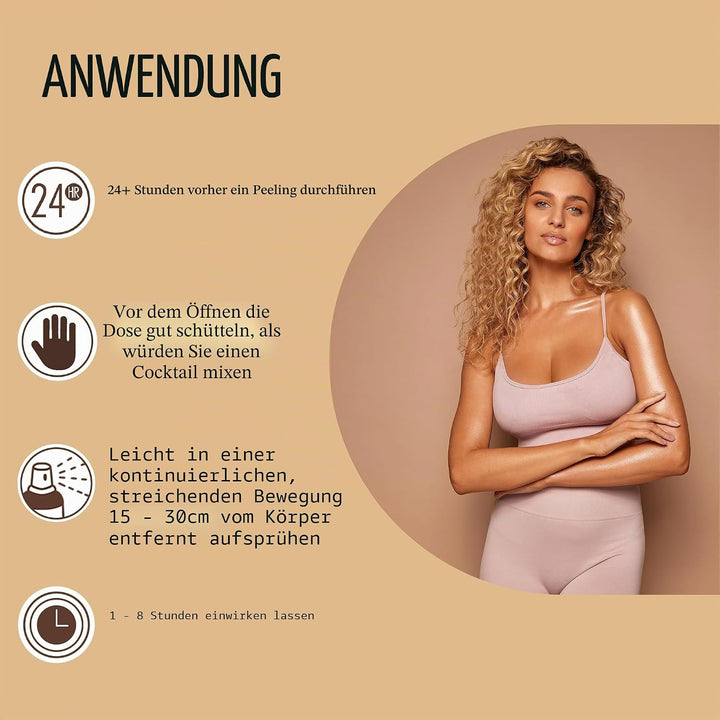 St Moriz Advanced Spray Tan in der Dose, schnell trocknend Vegan Fake Tan, mittel (150ml)