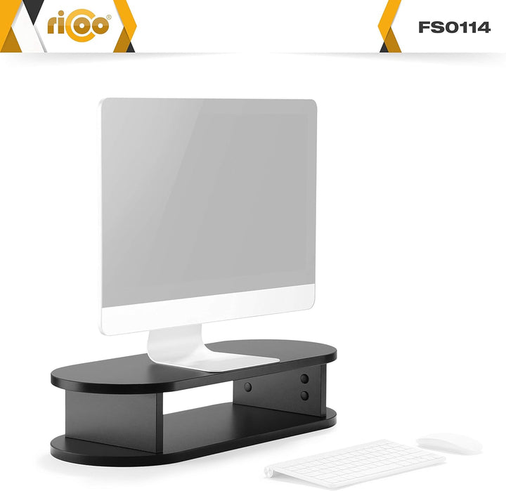 RICOO Monitorständer Schreibtischaufsatz Monitor Ständer für Computermonitore FS0116 Schreibtisch Au