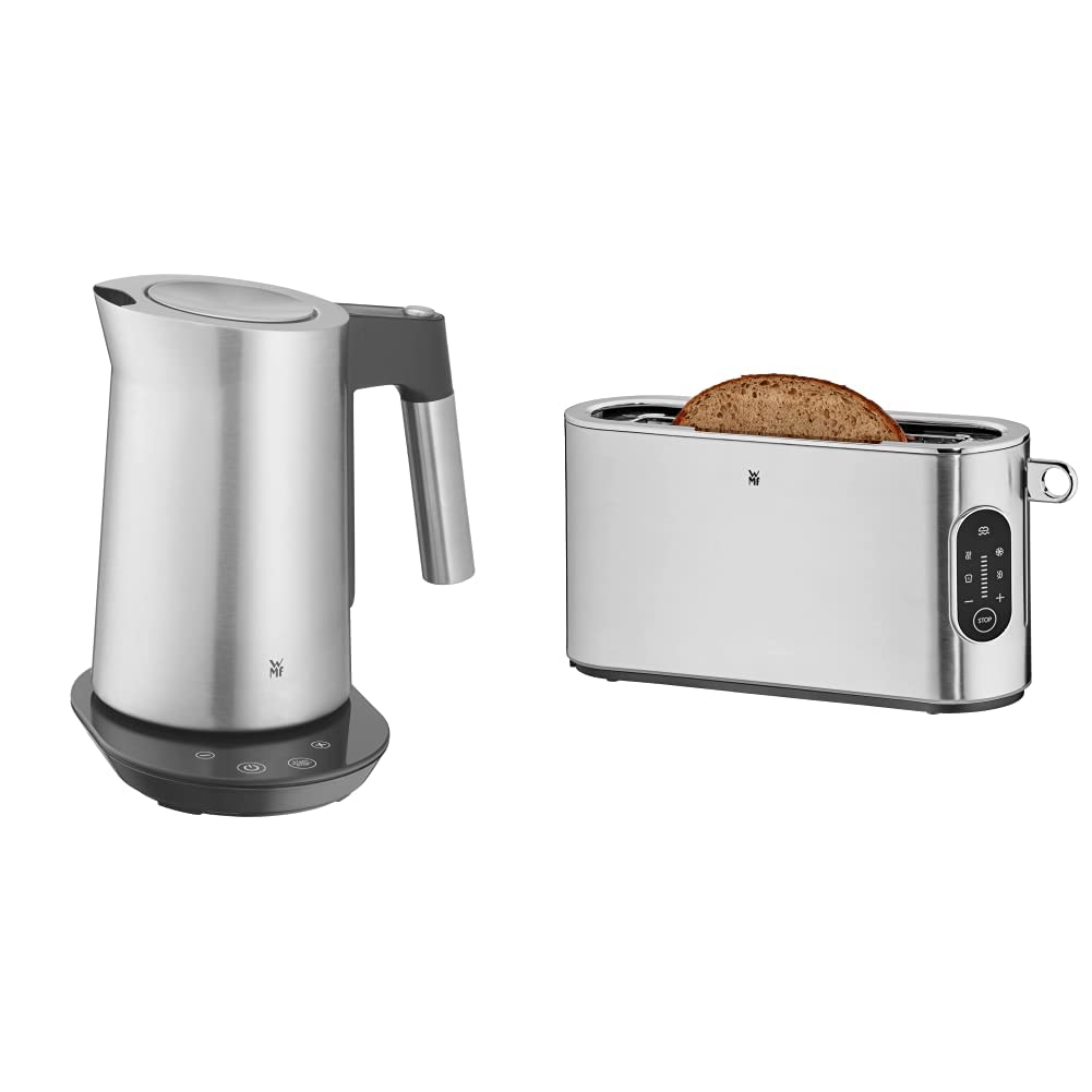WMF Kineo Wasserkocher mit Temperatureinstellung 1,6l, Kalkfilter, 3 W & Lumero Toaster Langschlitz