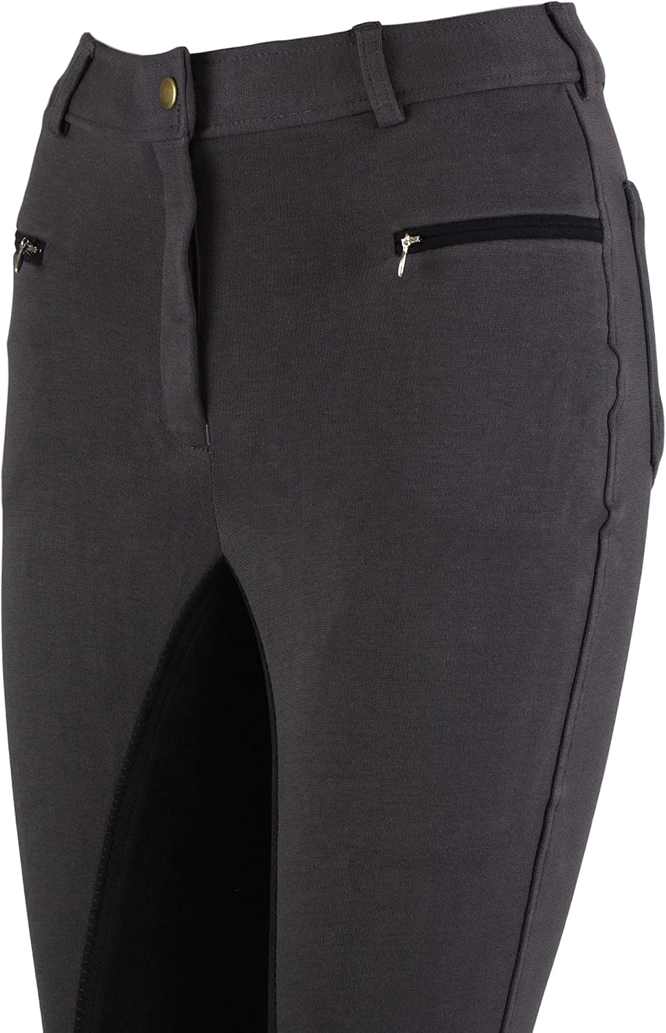 RL24 Damen Reithose Vollbesatz Flex BASICLINE 34 Dunkelgrau/Schwarz, 34 Dunkelgrau/Schwarz