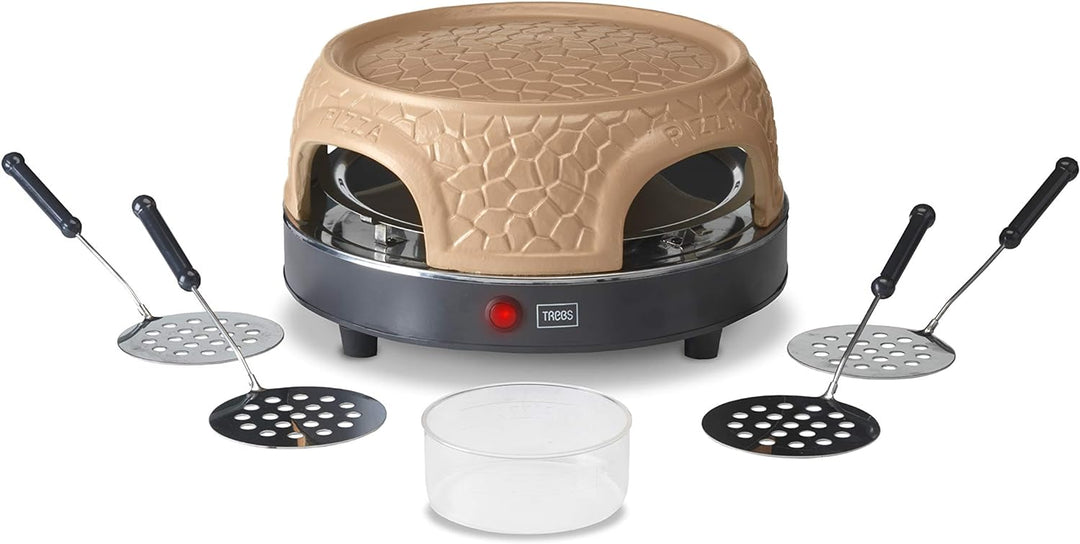 Trebs 99390 Pizzaofen für 4 Personen, Terracotta Flachkuppel 4 Personen, Flachkuppel 4 Personen