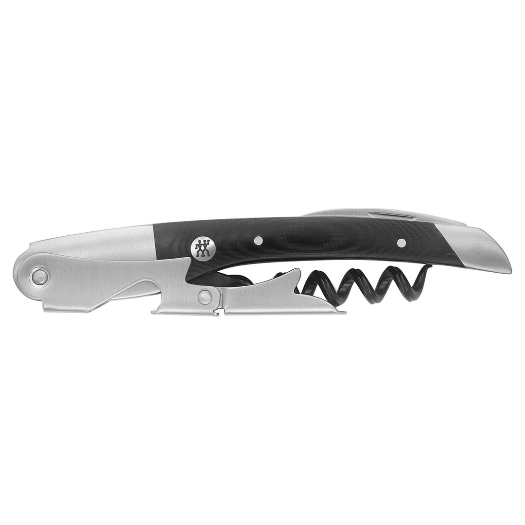 ZWILLING Henckels Sommelier Accessories Klassischer Kellner-Korkenzieher mit Micarta-Griff, Edelstah