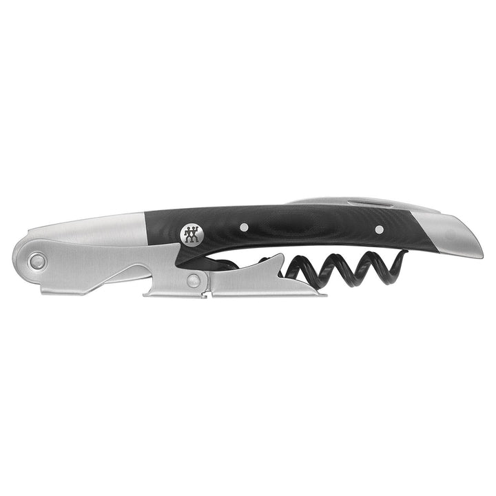 ZWILLING Henckels Sommelier Accessories Klassischer Kellner-Korkenzieher mit Micarta-Griff, Edelstah