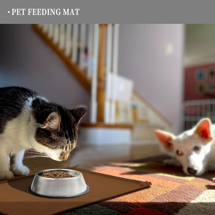 Silikon-Futtermatten für Haustiere - wasserdichte Hunde- und Katzenplatzmatten mit erhöhten Rändern