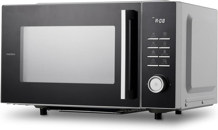 MEDION Mikrowelle mit Grill und Heissluftfritteusenfunktion (25 Liter, 900 Watt, 1.500 Watt Grill, 1