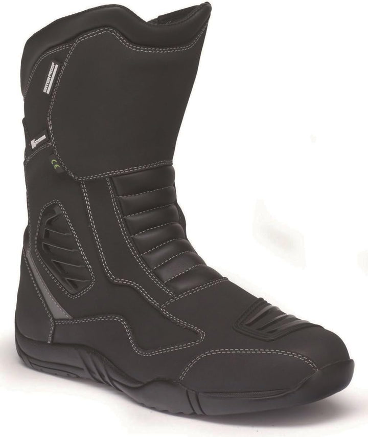 Kochmann Zyklon Motorradstiefel schwarz 43 Leder Allrounder wasserfest winddicht 43 EU Schwarz, 43 E