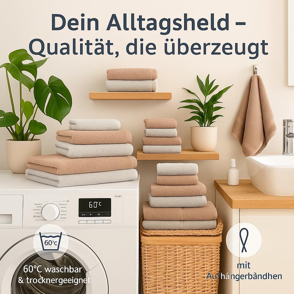 Betz 12 TLG. Handtuch Set Berlin 100% Baumwolle 2 Liegetücher 4 Handtücher 2 Gästetücher 2 Seiflappe