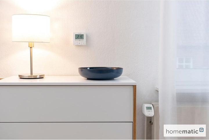 Homematic IP Smart Home 3er-Set Wandthermostat – basic, digitales Thermostat für Heizkörper mit/ohne